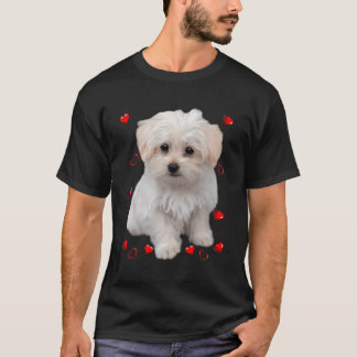 Maltesiska Hund älskare T-Shirts-Långärmaden med ö T Shirt