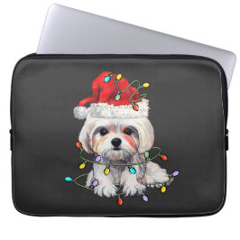 Maltesiska Hund Jul, Julafton Maltesiska Hund Laptop Fodral