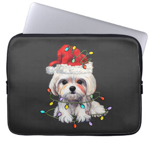 Maltesiska Hund Jul, Julafton Maltesiska Hund Laptop Fodral