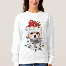 Maltesiska Hund Jul, Julafton Maltesiska Hund T Shirt
