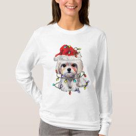 Maltesiska Hund Jul, Julafton Maltesiska Hund T Shirt