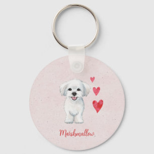 Maltesiska Hund Leksak Breed Nyckelring