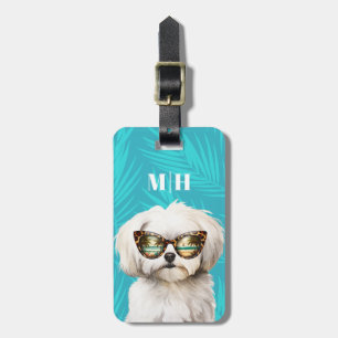 Maltesiska Hund Luggage Tags Bagagebricka