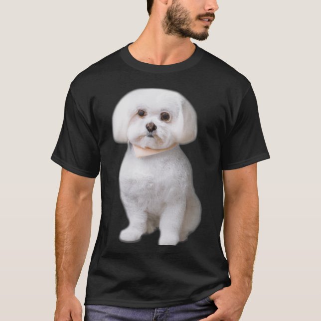 Maltesiska hund t shirt (Framsida)