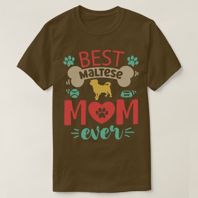Maltesiska Hund T Shirt (Design framsida)
