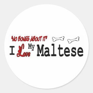 Maltesiska (I Kärlek) Sticker Runt Klistermärke