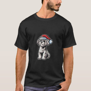Maltesiska Jultomten Hat God jul Hund X Mas T Shirt
