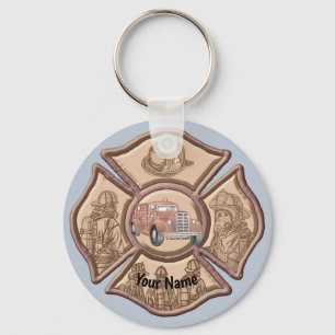Maltesiska Kor Firefighter Nyckelring