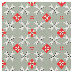 Maltesiska Kor & Malta Flagga Trendig Fabric/mode Tyg