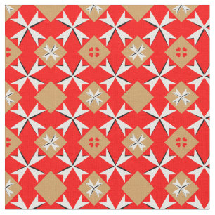 Maltesiska Kor & Malta Flagga Trendig Fabric/mode Tyg