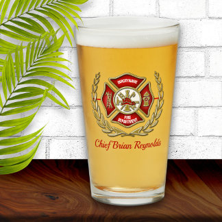 Maltesiska Kor Personlig Firefighter Pint Glass Glaskopp