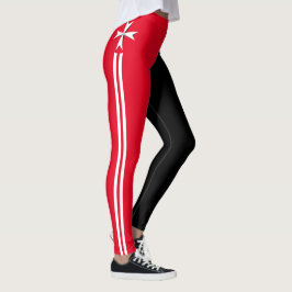 Maltesiska Kor Red & White, Knight mode / Malta Leggings