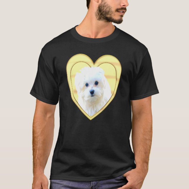 Maltesiska maltesiska Hund maltesiska T Shirt (Framsida)