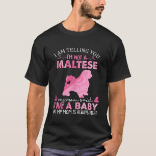 Maltesiska Mamma Baby Funny Cute Hundägare Djuräls T Shirt