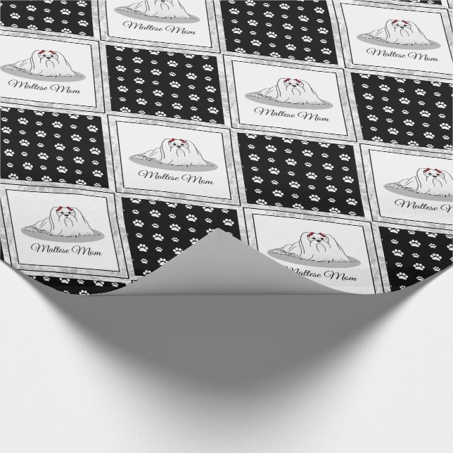 Maltesiska Mamma - Cute Hund aveln Mamma Hund Mamm Presentpapper (Hörn)