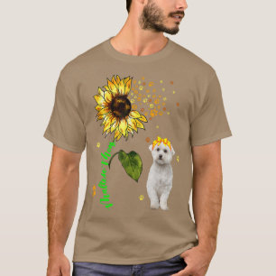 Maltesiska Mamma Cute Sunblomma Hund Tass Ägare Äl T Shirt