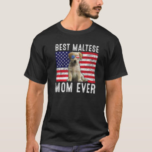 Maltesiska Mamma Förenta staterna amerikanska Flag T Shirt