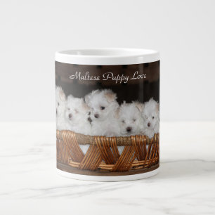 Maltesiska, marionett, Kärlek, köks-, kaffe-, tea- Jumbo Mugg
