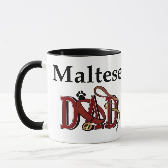 Maltesiska Pappa Gifts Mugg (Vänster)