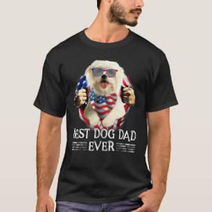Maltesiska Pappa någonsin, amerikansk Flagga 4 jul T Shirt