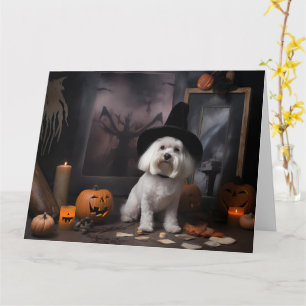 Maltesiska Pumpkins Halloween Scary Kort