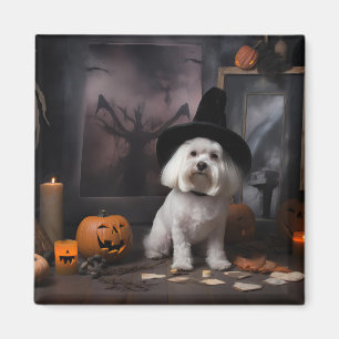 Maltesiska Pumpor Halloween Skräckinjagande Magnet