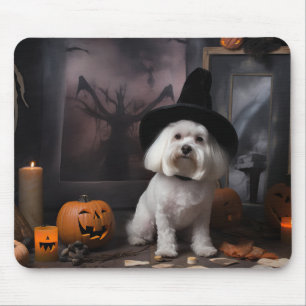 Maltesiska Pumpor Halloween Skräckinjagande Musmatta