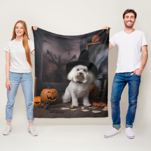 Maltesiska pumpor Halloween skrämmande Fleecefilt