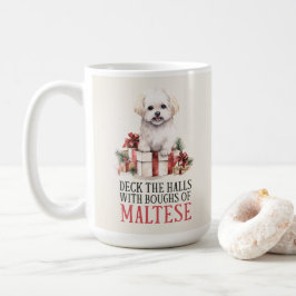 Maltesiska Rolig hund Pun-julkaffet Mugg