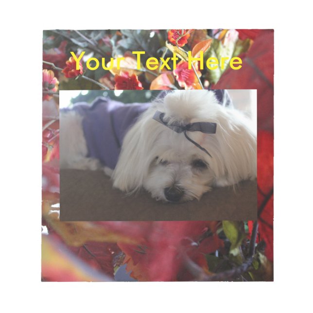 Maltesiska Seasons Löv Design Anteckningsblock (Framsida)