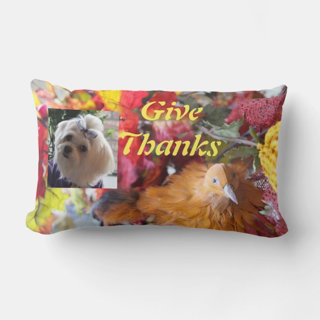 Maltesiska Seasons Löv Design Lumbarkudde (Framsida)