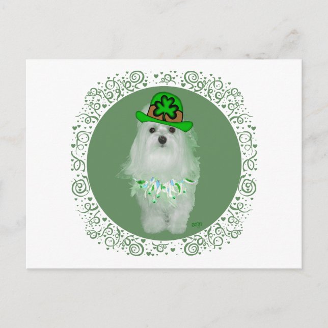Maltesiska St. Patricks dag Vykort (Framsida)