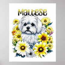 Maltesiska Watercolor Ai Art för Hundägare
