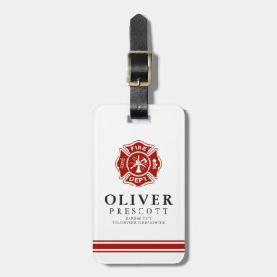 Maltesiskt argt symbol för volontärbrandman bagagebricka