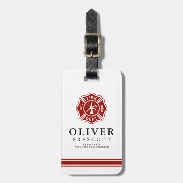 Maltesiskt argt symbol för volontärbrandman | bagagebricka (Vertikal Framsida)