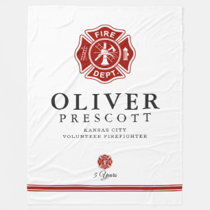 Maltesiskt argt symbol för volontärbrandman fleecefilt