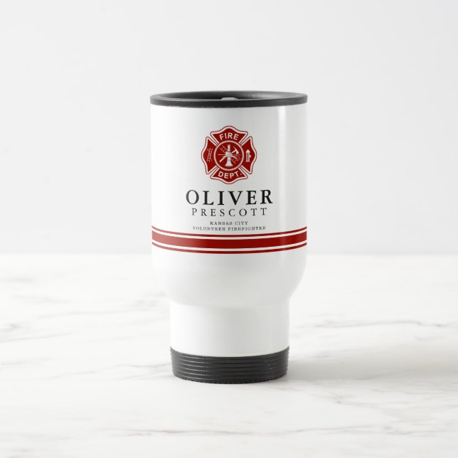 Maltesiskt argt symbol för volontärbrandman | resemugg (Center)