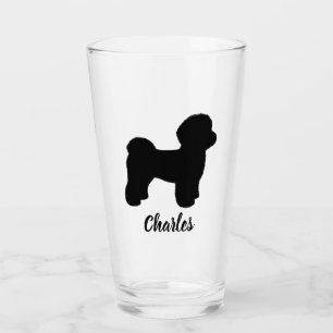 Maltesiskt Hund Silhouette Personlig Drinking Glas