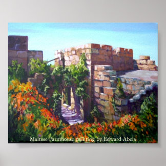 Maltesiskt jordbrukshus i St. Paul's Bay Poster
