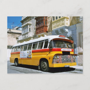 Maltesiskt vykort buss