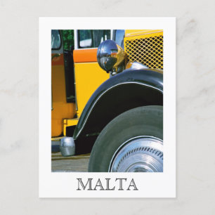 Maltesiskt vykort för buss