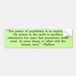 Malthus avslutning bildekal