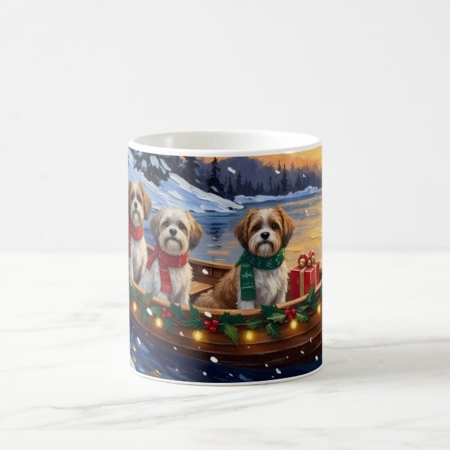 Malti Tzu Christmas Boat Holiday Kaffemugg (Center)