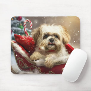 Malti Tzu Hund Jul Festlig Musmatta