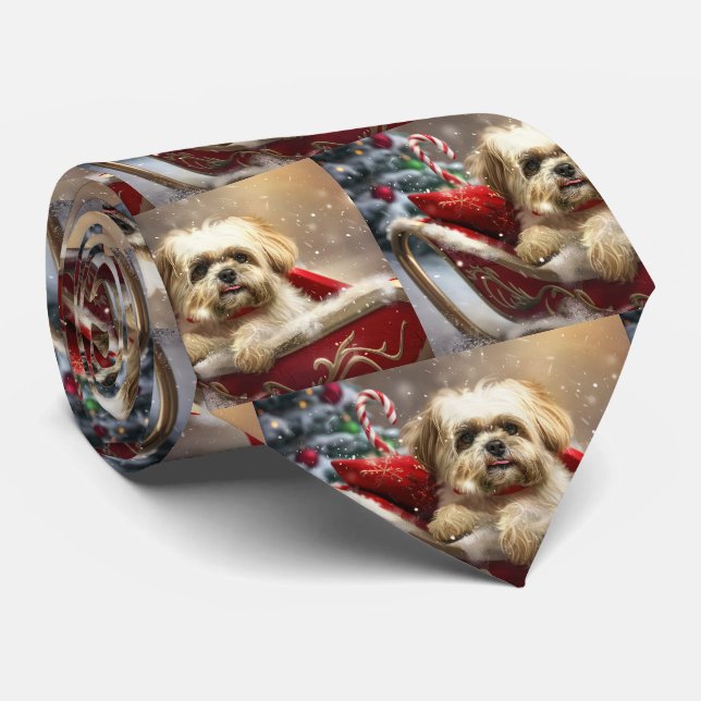 Malti Tzu Hund julafton Slips (Rullad)