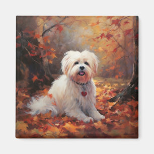 Malti Tzu i Höst löv Fall Inspire Magnet