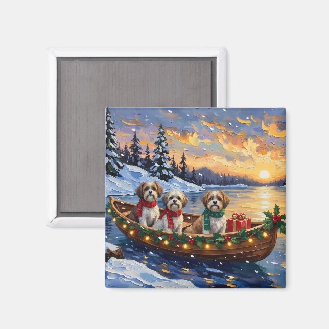 Malti Tzu julbåtshögtid Magnet (Front/Back)