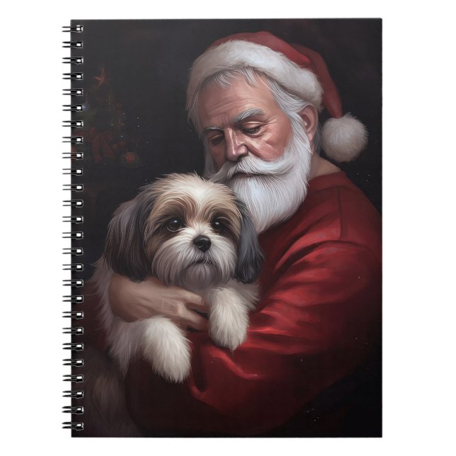 Malti Tzu med Jultomten julafton Anteckningsbok (Framsidan)