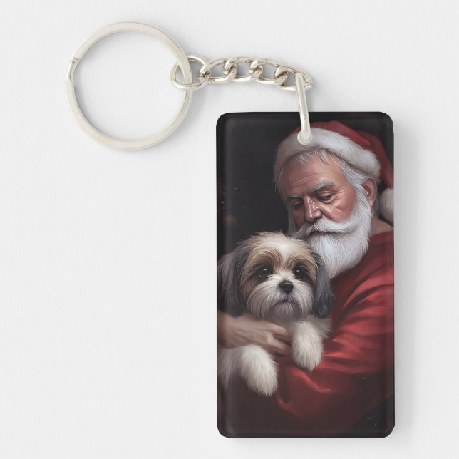 Malti Tzu med tomte festlig jul (Framsidan)