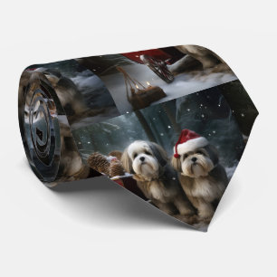 Malti tzu Snöig släde juldekoration Slips